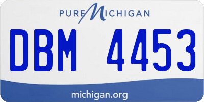 MI license plate DBM4453