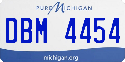 MI license plate DBM4454