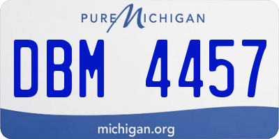 MI license plate DBM4457