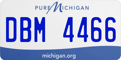 MI license plate DBM4466