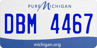 MI license plate DBM4467