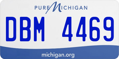 MI license plate DBM4469