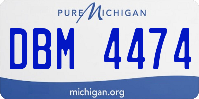 MI license plate DBM4474