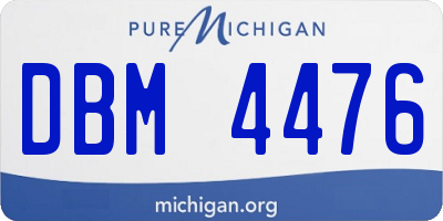 MI license plate DBM4476