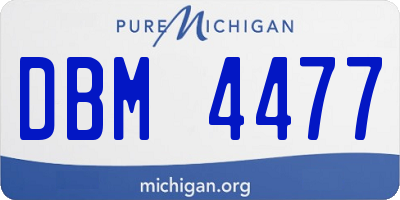 MI license plate DBM4477