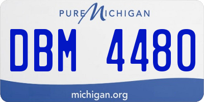 MI license plate DBM4480