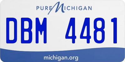 MI license plate DBM4481
