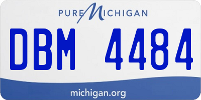 MI license plate DBM4484