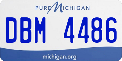MI license plate DBM4486