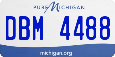 MI license plate DBM4488