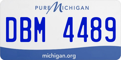 MI license plate DBM4489