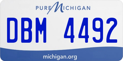 MI license plate DBM4492