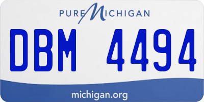 MI license plate DBM4494