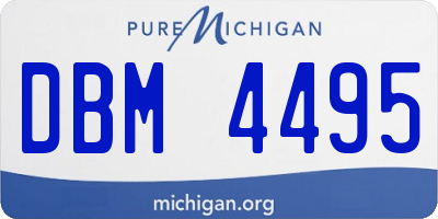 MI license plate DBM4495