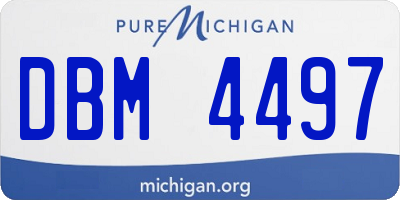MI license plate DBM4497