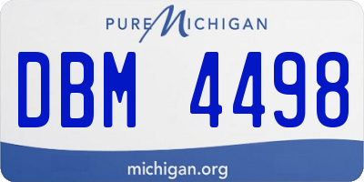 MI license plate DBM4498