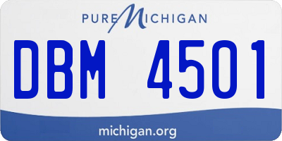 MI license plate DBM4501