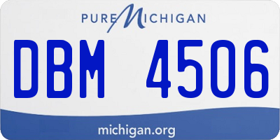 MI license plate DBM4506