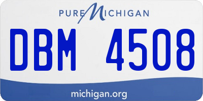 MI license plate DBM4508