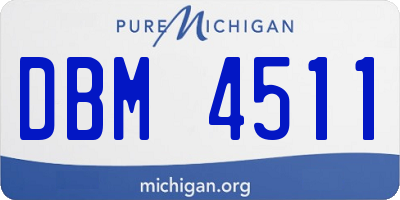 MI license plate DBM4511