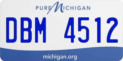 MI license plate DBM4512