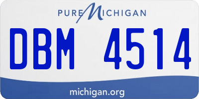 MI license plate DBM4514