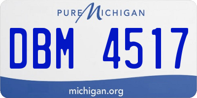 MI license plate DBM4517
