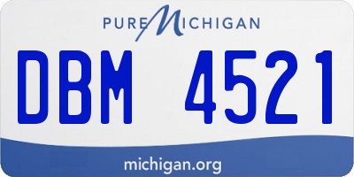 MI license plate DBM4521