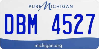MI license plate DBM4527