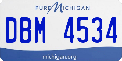MI license plate DBM4534