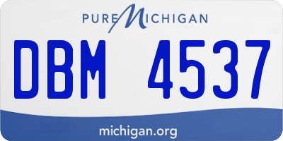 MI license plate DBM4537