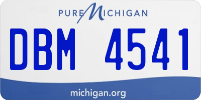 MI license plate DBM4541