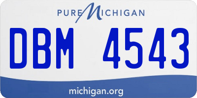 MI license plate DBM4543