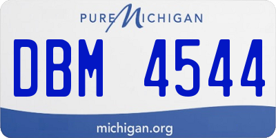 MI license plate DBM4544