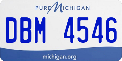 MI license plate DBM4546