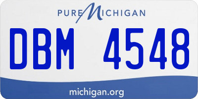 MI license plate DBM4548