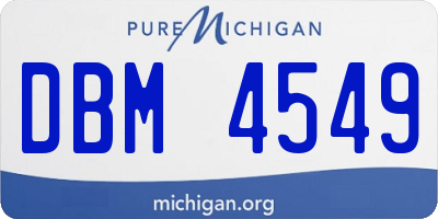 MI license plate DBM4549
