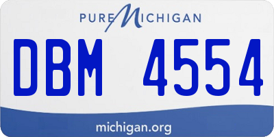 MI license plate DBM4554