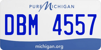 MI license plate DBM4557
