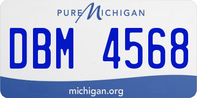 MI license plate DBM4568
