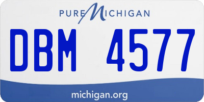 MI license plate DBM4577