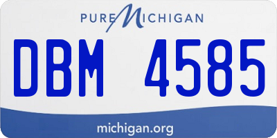 MI license plate DBM4585