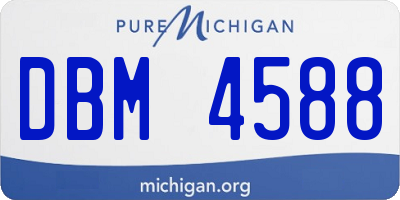 MI license plate DBM4588