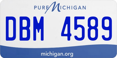 MI license plate DBM4589