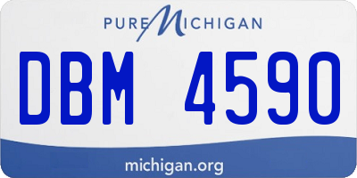 MI license plate DBM4590