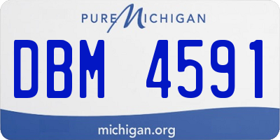 MI license plate DBM4591
