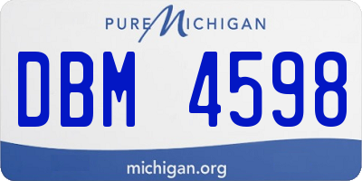 MI license plate DBM4598