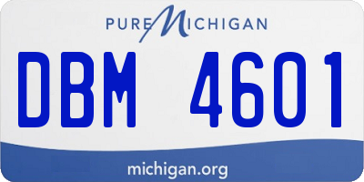 MI license plate DBM4601
