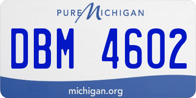MI license plate DBM4602