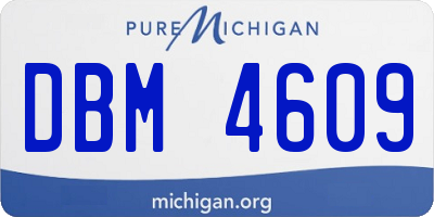 MI license plate DBM4609